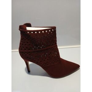 White House Black Market‎ Suede Laser Cut Stiletto Ankle Boots Size 10M